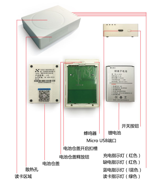 華旭J10B藍(lán)牙身份證閱讀器